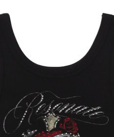 WEGO ラインストーンハートグラフィックタンク