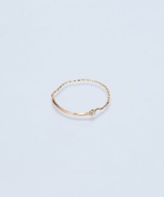 Phoebe 【K10】プレートビジューチェーンリング　ゴールド　3号/11号/13号