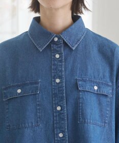 WEGO 【ANGIE VINTAGE】オーバーサイズデニム半袖シャツ