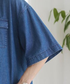 WEGO 【ANGIE VINTAGE】オーバーサイズデニム半袖シャツ