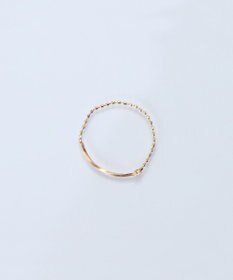 Phoebe 【K10】プレートビジューチェーンリング　ゴールド　3号/11号/13号