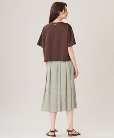 自由区 【洗える】ハイカウントクロップド丈 カットソー