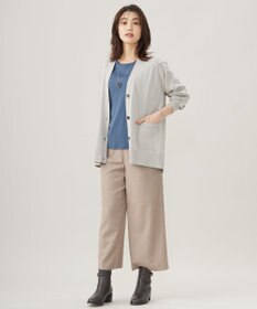 J.PRESS LADIES L 【洗える】T/Rウォッシャブルギャバ マリン パンツ