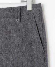 J.PRESS LADIES ネップヘリンボーンワイドパンツ