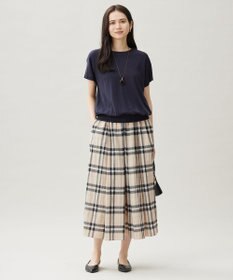 自由区 L 【カタログ掲載・洗える】シアーブライトチェック スカート