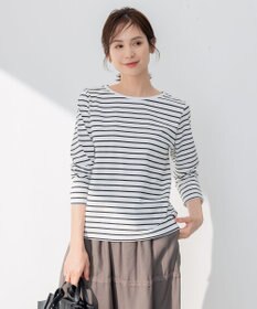 組曲 L プレーティング天竺バックタックボーダー カットソー