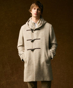 JOSEPH ABBOUD 【尾州産カシミヤブレンド×アルパカ混素材】カシミヤブレンドアルパカヘリンボン ダッフルコート