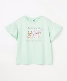 ANY KIDS 【綿100%】ドロップショルダー アニマルプリントTシャツ