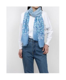 UNBILLION カシュネ cache nez / フラワーボーダー柄プリントストール