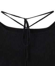 WEGO チョーカーリボン付きオフショルニット