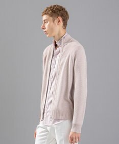 JOSEPH HOMME シルクバルキーハニカム　ジップアップニット