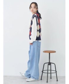 earth music&ecology アーガイルニットベスト