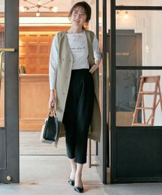 ANY SIS 【洗える】さらさらストレッチ テーパード パンツ