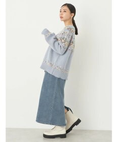 earth music&ecology スラブヤーンノルディックプルオーバー