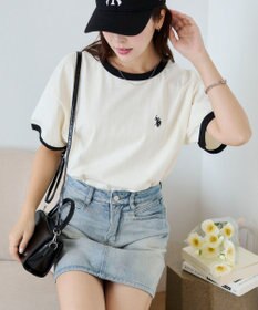 WEGO 【洗える/綿100%】USPOLOワンポイントTシャツ