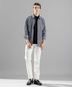 JOSEPH HOMME トライジャガード ストライプ ストレッチ レギュラーカラーシャツ