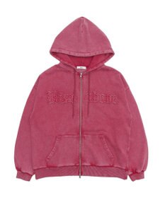 WEGO ロゴヴィンテージウォッシュジップパーカー