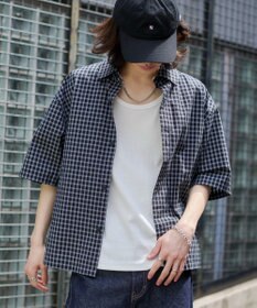 WEGO 【ユニセックス着用ITEM/MLサイズ展開】ミニチェックシャツ（SS）