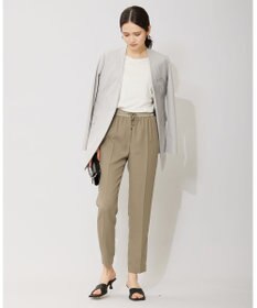 ICB 【接触冷感・UVケア・速乾・洗える】FluidBackSatin ドロストパンツ