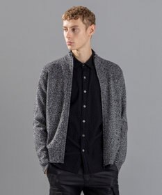 JOSEPH HOMME シルクバルキーハニカム　ジップアップニット