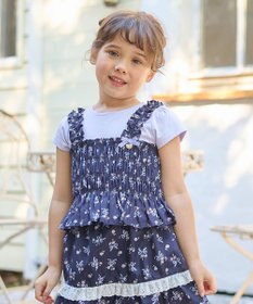 ANY KIDS フラワー×リボン ビスチェ付きTシャツ