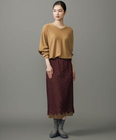 自由区 L 【カタログ掲載】ファインウールカシミヤドルマンシルエット ニット