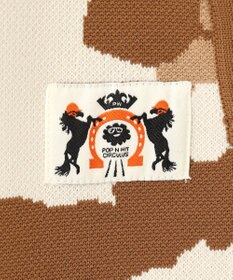 PW CIRCULUS 【WOMEN】ピント柄 ジップアップニットフーディ