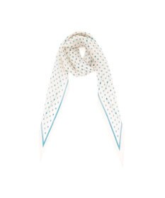 Marca ＜洗えるシルク＞ドット 菱形スカーフ Marcaオリジナル ウォッシャブルシルクローン