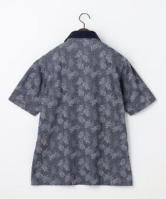 JOSEPH ABBOUD 【吸水速乾】リーフ柄ジャガード 半袖 ポロシャツ