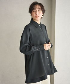 #Newans 【洗濯機可能】Aラインパネルチュニックシャツ