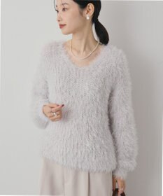 AMERICAN HOLIC Vネックシャギーニットプルオーバー