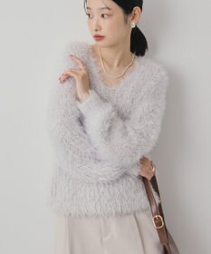 AMERICAN HOLIC Vネックシャギーニットプルオーバー