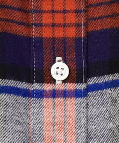 J.PRESS LADIES コットン起毛タータンチェック ショート丈 シャツ ブラウス