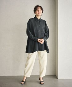 #Newans 【洗濯機可能】Aラインパネルチュニックシャツ