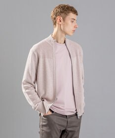 JOSEPH HOMME シルクバルキーハニカム　ジップアップニット