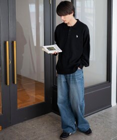 WEGO 【25年秋冬新作/ユニセックス着用ITEM/MLサイズ展開】別注USPOLOニットポロ