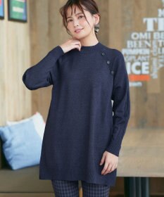 Tiaclasse 【安田美沙子さん着用・選べる2type・新色追加】ボタンニットチュニック