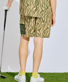 PW CIRCULUS 【MEN】ストライプカモフラ メッシュポケットショーツ ゴルフ