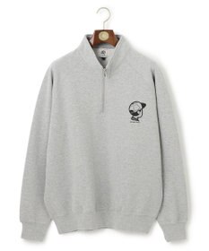 J.PRESS MEN 【AaronChang】【UNISEX】ワンポイントハーフジップ スウェットシャツ