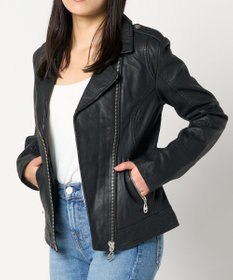 woadblue ＜DOMA＞MOTO JACKET BLACK