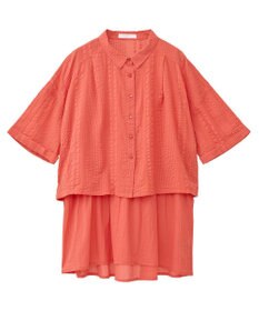 Green Parks Ｉ　ＳＥＴ２点　ギャザーシャツ＋布帛インナー