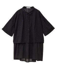 Green Parks Ｉ　ＳＥＴ２点　ギャザーシャツ＋布帛インナー