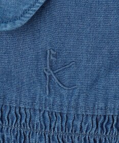 組曲 KIDS 【110-140㎝】 フラワーボタンデニムワンピース