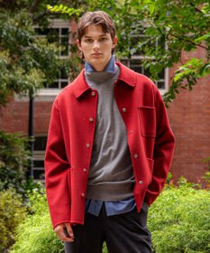 J.PRESS MEN 【WEB限定カラー有】カシミアWフェイス 3パッチ カバーオール