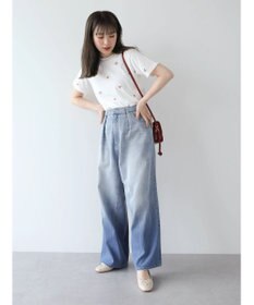 Green Parks ・Ｄｏｕｂｌｅ　Ｆｌａｇｓ　リボン刺繍ＴＥＥ