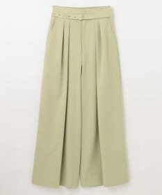 GRACE CONTINENTAL ツータックベルトワイドパンツ