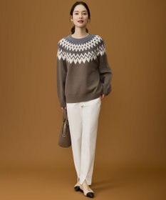 自由区 L 【17号サイズまで展開・SHIHOさん着用】ジョーゼットニット パンツ