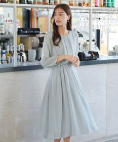 Tiaclasse L 【洗える】シフォンドレープワンピース