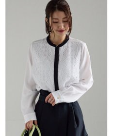 Te chichi 【WEB限定カラーあり】フロントレースブラウス