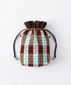 TRICOTE ピクセルチェックポーチバッグ